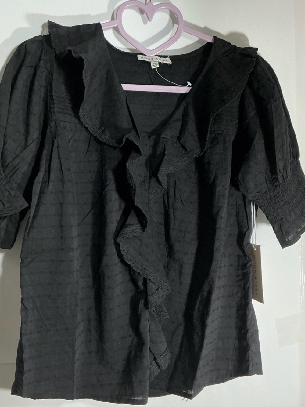 Moon River Women's Black Top Blouse Size XS